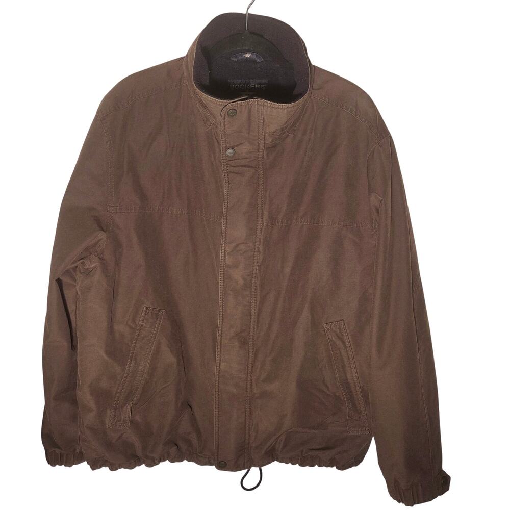Men's Dockers XL Brownish-Green Jacket - Stylish & Versatile Outerwear